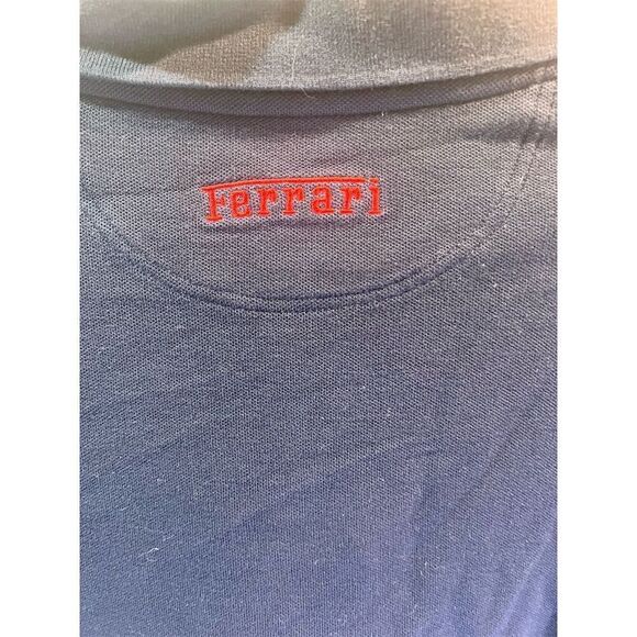 Ferrari Men's XL Navy Blue Polo Shirt Embroidered Logo Casual All Season - Picture 5 of 7